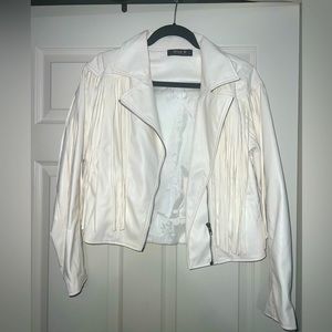 White fringe jacket